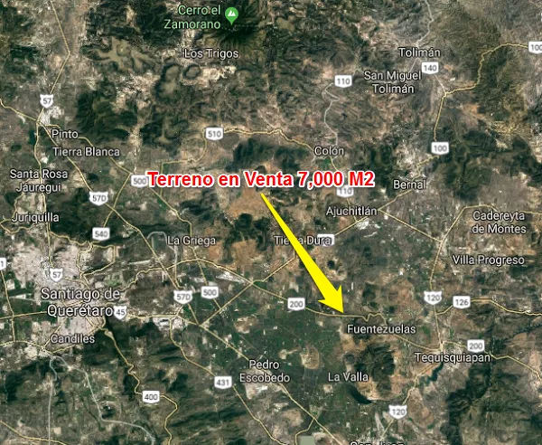 Terreno en Venta en carretera 200 de Tequisquiapan a Querétaro